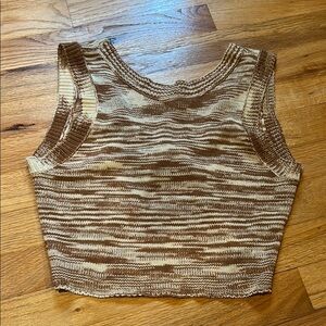 Knit Sleeveless Crop Tank Top